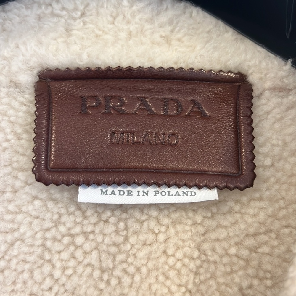 Prada Single Breasted Sheepskin Coat - Picture 2 of 14